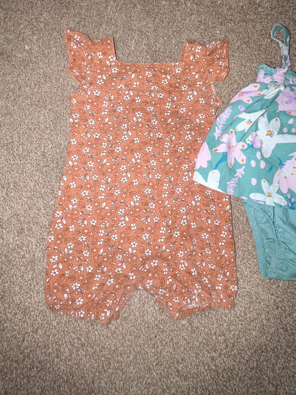 Five Baby Girl Dresses/Rompers